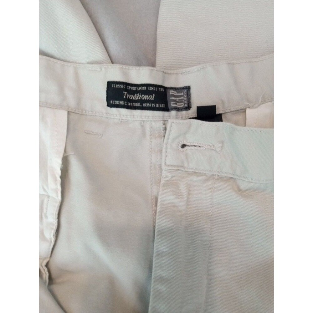 Gap Traditional Khaki Pants Men’s 38x36 Beige Chino Flat Front Casual